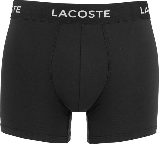 Lacoste Boxershorts Herren Mikrofaser Schwarz 3er-Pack - Größe L