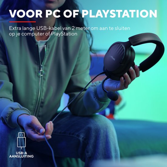 Trust GXT 490 Fayzo - Kabelgebundenes Gaming-Headset - 7.1 Surround Sound - USB - Schwarz
