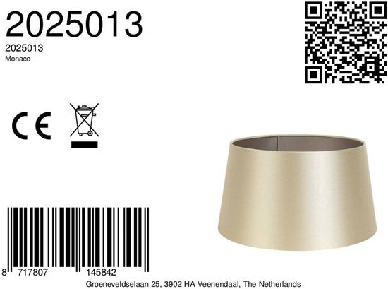 Light & Living – Lampenschirm MONACO – 25 × 20,5 × 14 cm – Gold