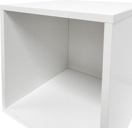 VDD - Schallplattenschrank - Vinyl Plattenschrank - LP-Schallplattenregal - Weiß