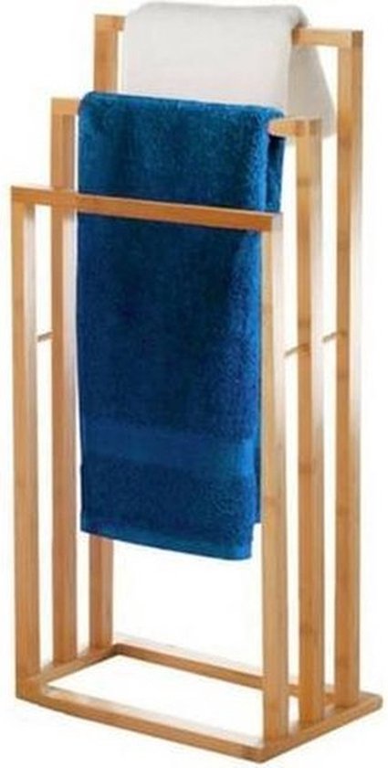 Handtuchhalter Bambus mit 3 Stangen - 40X24X82CM