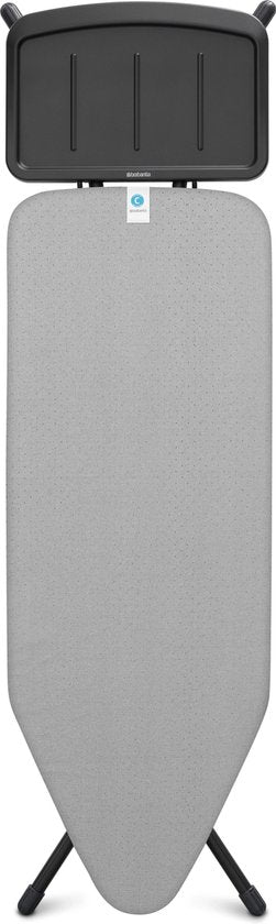 Brabantia - Bügeltisch C - mit Dampftuning-Halterung - 124 x 45 cm - Metallisiert