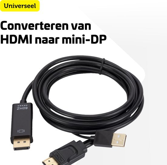 Garpex® HDMI zu DisplayPort Kabel - 4K Ultra HD 60Hz - 1,8 Meter