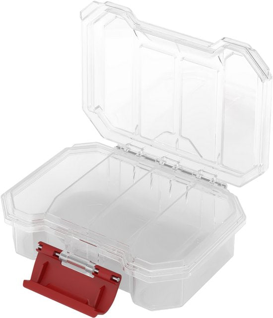 QBRICK SYSTEM Organizer Compact Set 1 B – 4-teilig – Sortimentsboxen mit Facheinteilung – Transparent
