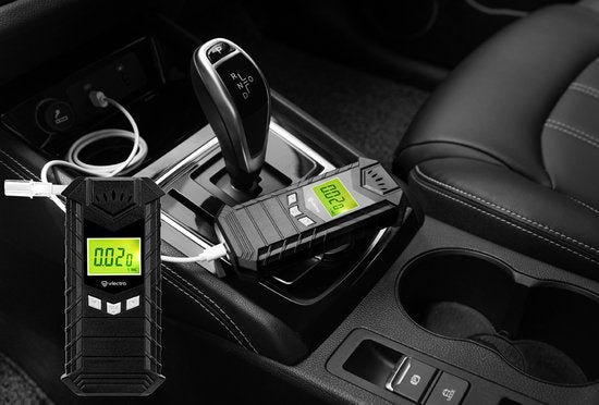 Vlectro digitaler Atemalkoholtester - USB wiederaufladbar - Mundstücke enthalten - Kompaktes Design