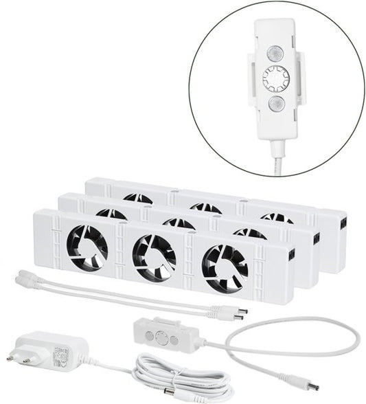 SpeedComfort Heizkörperventilator Trio Set - Energieeffizient - 2-mal so schnelles Heizen - Bis zu 22% Energieeinsparung - Einfach zu installieren - Flüsterleise - Weiß