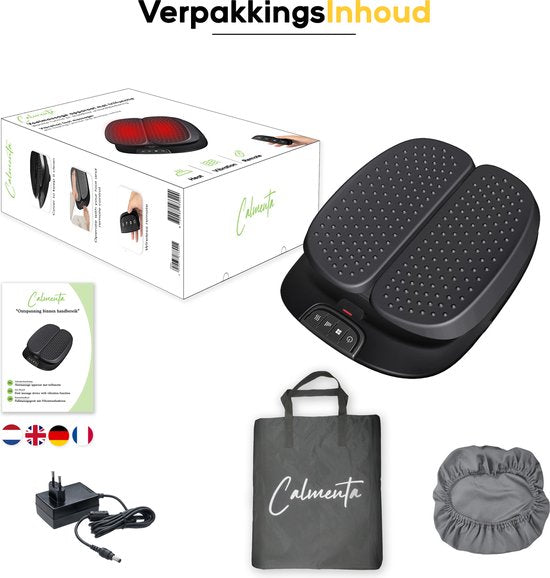 CALMENTA® - Fußmassage Durchblutungsgerät - Vibrationsplatte - Aufbewahrungstasche - Massagegerät - Durchblutung Beine - Fitness