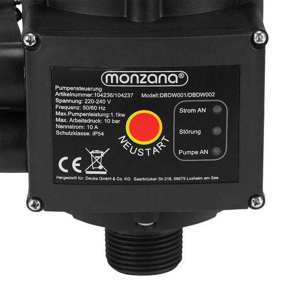 Deuba Wasserpumpen-Druckschalter MIT Kabel 10Bar
