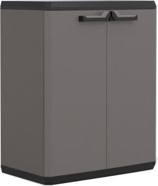 Keter - Aufbewahrungsschrank - 1 Fachboden - 39x68x83cm - Dunkelgrau/Schwarz