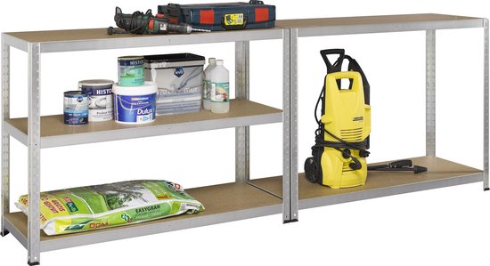 Lagerregal XL - 120 cm breit - 875 kg Tragfähigkeit - 175 kg pro Boden - Extra breit