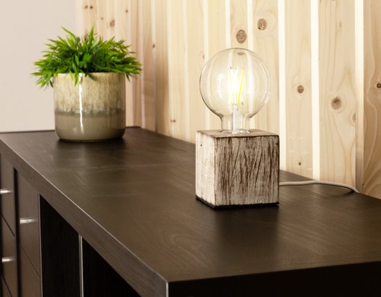 Lampensockel, Würfel, Kabel mit Schalter, E27, 60 W, IP20, Zement, grau, 90 mm x 90 mm
