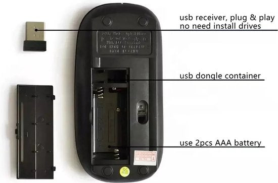 Kabellose Bluetooth-Maus für Laptop, PC und Mac - Silent Click