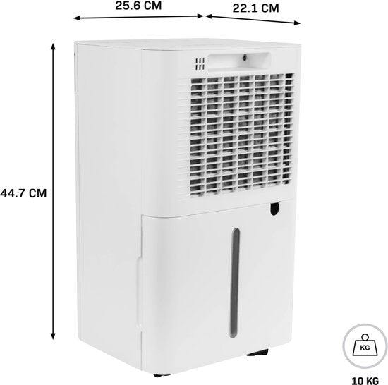 VONROC Luftentfeuchter - 12L/Tag - 2L Tank - Waschmodus - mit WiFi-Steuerung - mit Luftreinigungsfunktion