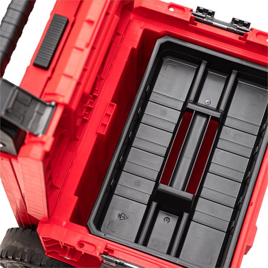 Qbrick System PRO Cart 2.0 Plus RED ULTRA HD stapelbar 490 x 415 x 660 mm 29 l IP54 abnehmbarer doppelter Teleskopgriff