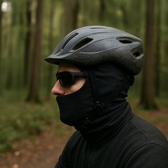 Travelhawk Balaclava - Helmmütze - Motorrad/Roller Sturmhaube - Schwarz