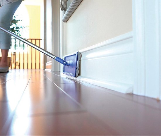 Livington Touchless Mop – auswringbares Wischsystem ohne Bücken – Wischmopp mit Eimer für einfache Reinigung und saubere Hände – Reinigungseimer 2,7 Liter