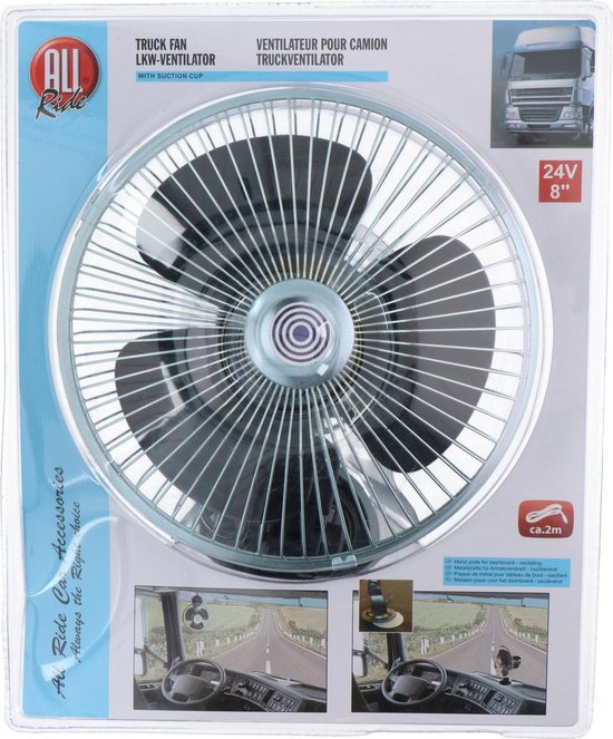 All Ride Truck Fan 24V - Kleiner Ventilator mit Saugnapf - Lkw-Zubehör