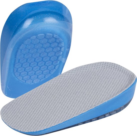 Nuvance Einlegesohlen - 2.5cm Fersenverstärker - Fersenpolster - 2 Stück - Größe 36-40 - Männer & Frauen - Ferseneinlagen - Blau