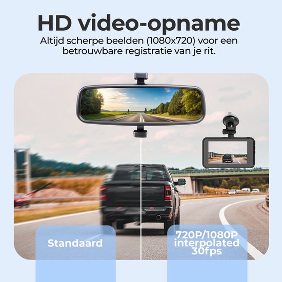 Denver Dashcam - Dashcam für Auto - Full HD - 120° Weitwinkel - Schleifenaufzeichnung - G-Sensor - CCT1650