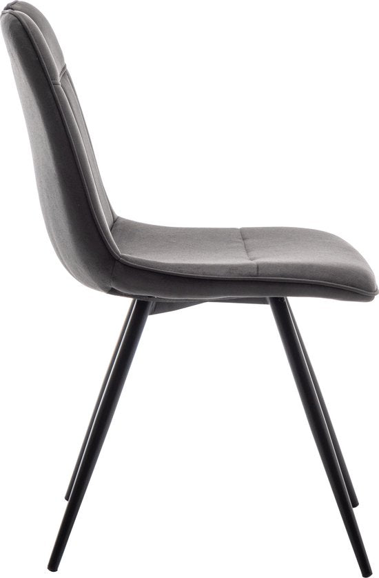 Furnihaus Esszimmerstuhl Leon Microfibre Anthrazit 2er Set