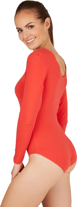 dressforfun - Shapewear - Bodysuit - Shirt - Langarm-Body mit Rundhalsausschnitt für Frauen - Rot - S