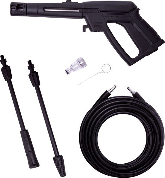 VONROC Hochdruckreiniger V18-1 1800W â€“ 140 bar â€“ 420 l/h â€“ inkl. 8m Schlauch, Reinigungsmitteltank und mehr