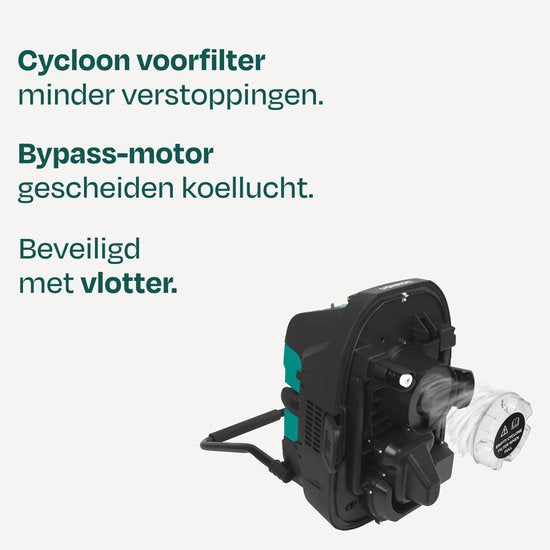 VONROC Nass-/Trockensauger - Klasse M - 1600W - 22kPa - Automatische Filterreinigung (Klopffunktion) - HEPA H14 - 40L Tank - Antistatikschlauch Ø35 mm