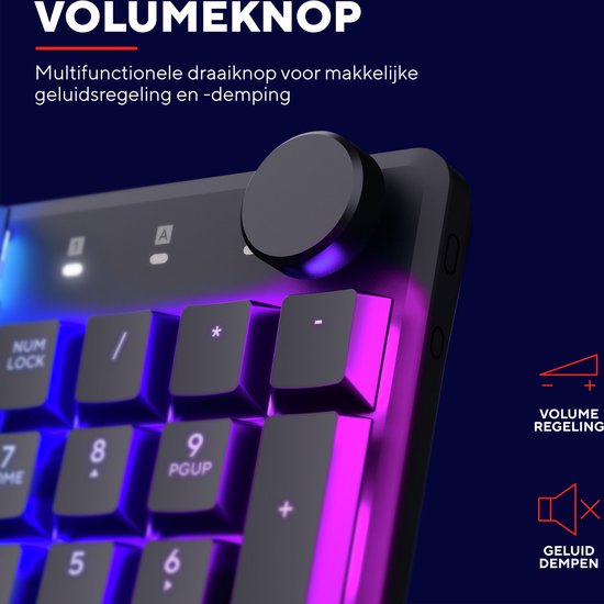 Trust GXT 866 Torix – Mechanische Gaming-Tastatur – Voll-RGB – Weiße Schalter – PC/PS5 – US-QWERTY – Schwarz