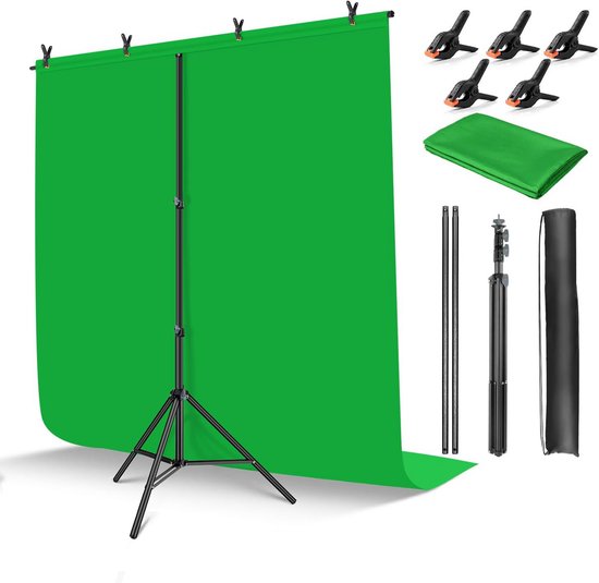 Luft Green Screen Set - 200x150 Leinwand - Fotografie - Hintergrund für Fotostudio