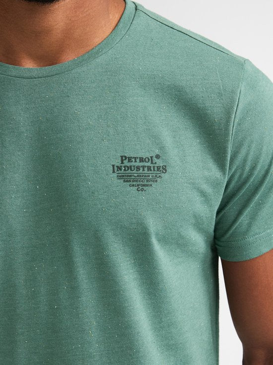Petrol Industries – Herren-Logo-T-Shirt „Cosmos“ – Grün – Größe XXXL