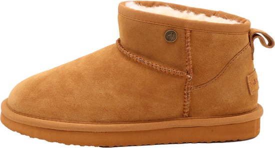 Alpacas Footwear - Damen - Kurze Stiefel aus echtem Wildleder - Gefüttert mit 100% weicher Lammwolle - Kastanie - 42