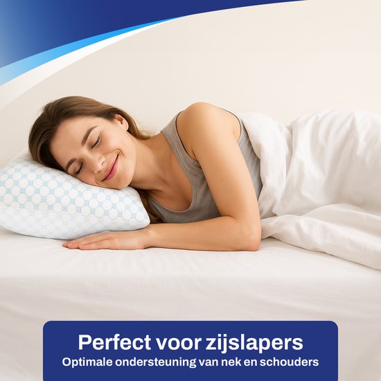 Sleeptight Adjustable Pillow - 70 x 50 x 16 cm - Ergonomisches Memory Foam Kissen für Seitenschläfer