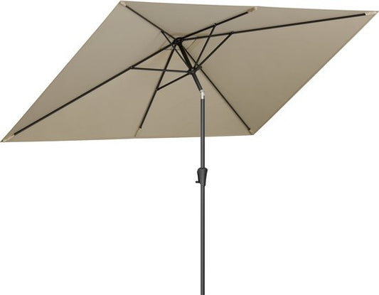 LifeGoods Sonnenschirm - Garten - 200x300cm - 30° neigbar - Wasserdicht - UPF50+ - Taupe