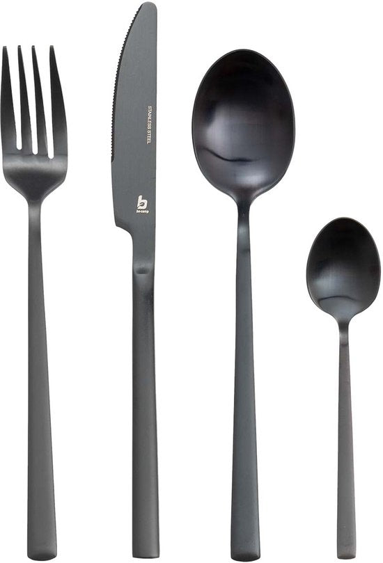 Bo-Camp - Industrie - Besteckset - Ballona - 16-teilig - 4 Personen - Schwarz