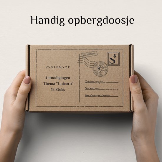 Systemyze 15x Einladung Kinder Party Mädchen - Geburtstag Einladungskarten - Einhorn Thema - A6 Format