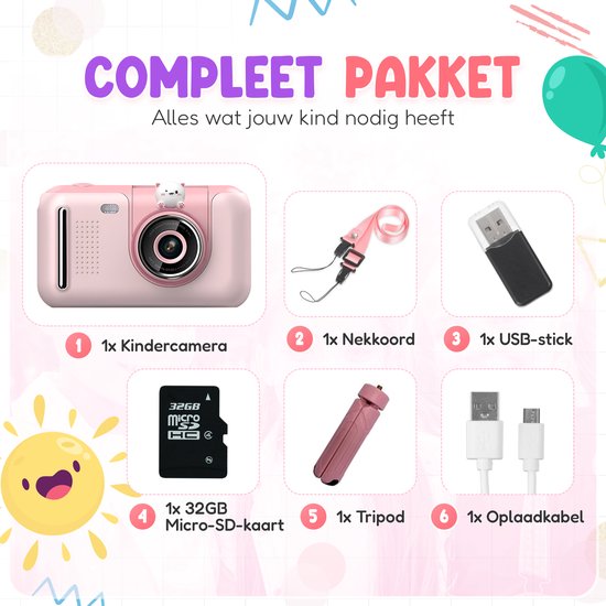 K&L Digitale Kinderkamera Kinder - Kinder Vlog Kamera - Kinderkameras Digital - Kameras Kinder - Kinderkamera