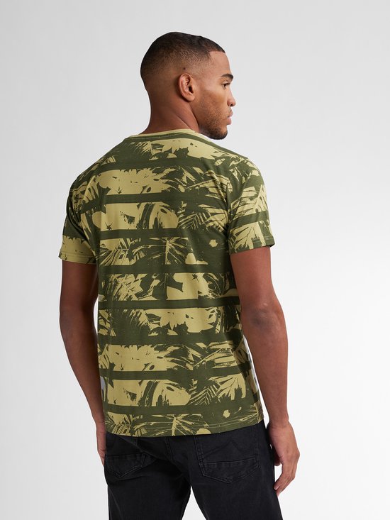 Petrol Industries – Herren-T-Shirt „Harbor“ mit Allover-Print – Grün – Größe XXXL