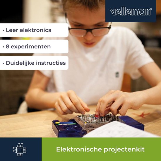 Velleman Elektronischer Projektbaukasten - 8 Experimente - LED & Musik