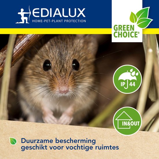Edialux Ultrasonic Defend Ultraschall-Mausabwehr Rattenabwehr, Nagetierabschreckung, Ultraschall, wasserdicht ip44, usb wiederaufladbar, innen und außen, Garten, Schuppen, Keller, 15-24 Tage Autonomie, 80m² Reichweite