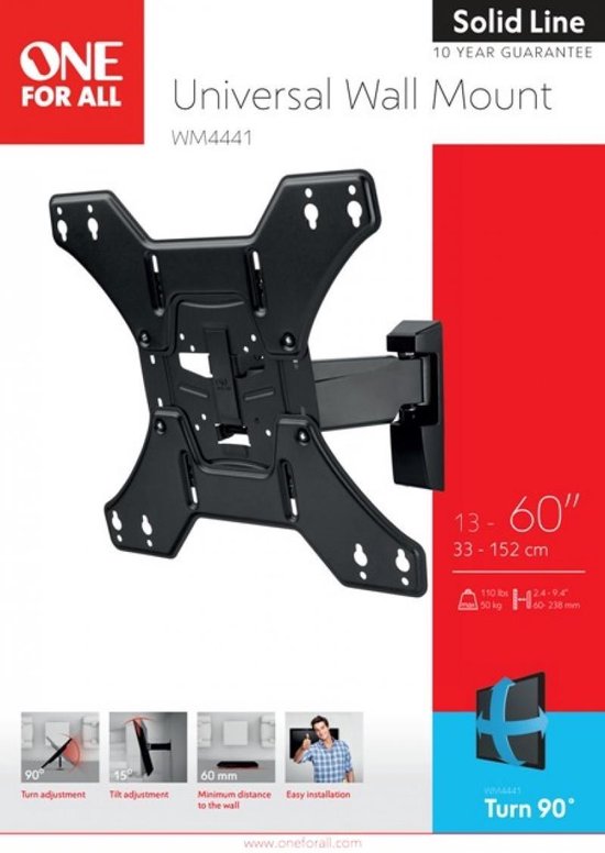 TV-Halterung - 24/65 Zoll - Bis 50 kg - schwenk- und neigbar - WM4441