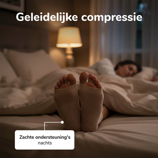 Alyze Compression Socks - 2 Paar - Größe 41-46 - Für Frauen und Männer - Neuropathie - Strümpfe - Medizinische Stützstrümpfe - Diabetes - Bett - Schlaf - Sport - Socken - Durchblutung & Laufen