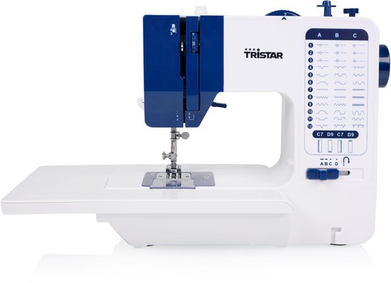 Tristar SM-6005 Nähmaschine - 38 Stiche - Kompakt & Leistungsstark - Automatischer Fadeneinfädler - LED-Beleuchtung - Inklusive Zubehör