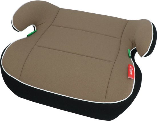Carkids I-Size Sitzerhöhung Sam – Entspricht der Norm I-Size R-129 – Für Kinder von 125–150 cm – Abnehmbarer und waschbarer Bezug – Flexible Montage – Taupe/Schwarz