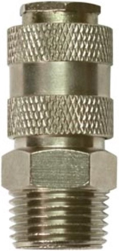 Stanley Schnellkupplung pneumatisch 1/2 Zoll Außengewinde, Luftschlauchkupplung für Kompressor, Luftkupplung für Druckluftwerkzeuge, Druckluftanschluss Werkstatt, universelle Luftkupplung