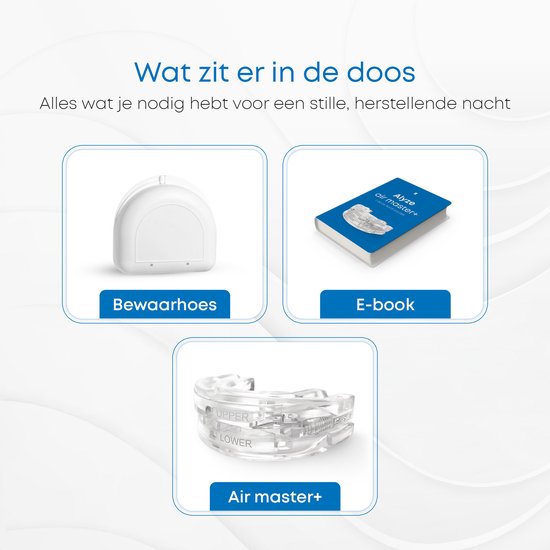 Anti-Schnarch-Bandage - PRO+ - Inkl. Box & Ebook - Verstellbar - Für eine gute Nachtruhe - Zahn-Bonbon - Zahn-Bonbon - Transparent BPA frei - Alyze