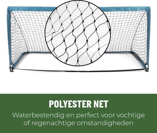 Umbro Fußballtor - Fußballtor 200 x 100 x 100 cm - Fußballtor groß 1,5KG - leicht zu bewegen - Outdoor-Spielzeug für Kinder und Erwachsene - Fußballtrainingstor - Metall - Blau