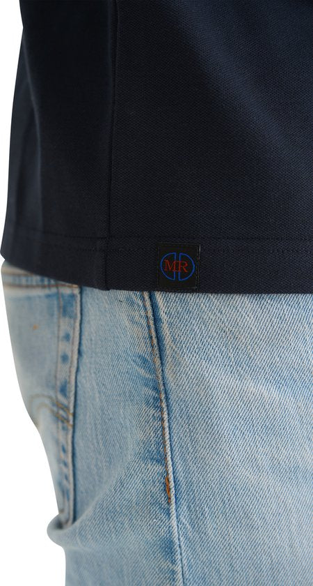 Mario Russo Pique Langarmshirt - Pullover Männer - Pullover Männer - Rollkragenpullover Männer - L - Navy