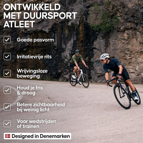 DANISH ENDURANCE Herren Radtrikot - Radsporttrikot - Kurze Ärmel - Quick-Dry - Olivgrün - Größe M