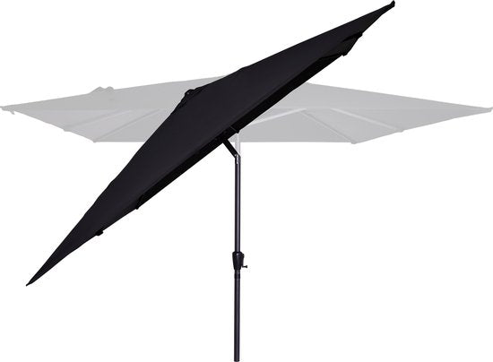 VONROC Premium Stick Sonnenschirm Rosolina - 280x280cm - Inkl. Schutzhülle - Quadratisch - Neigbar - UV-beständiges Tuch - Schwarz