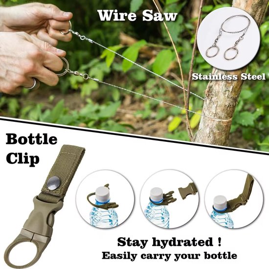 Garpex® Notfallpaket – Survival-Kit – Komplettes Überlebenspaket – Survival-Set – Camping-Set – Outdoor-Set – Erste-Hilfe-Set